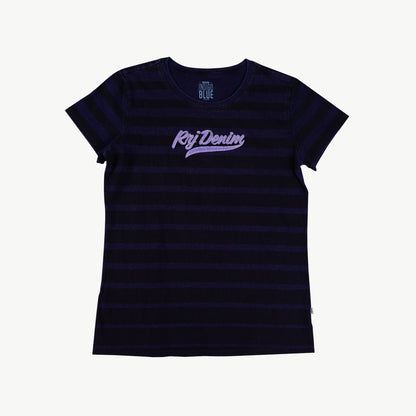 RRJ Ladies Basic Tees Regular Fitting CVC Jersey Fabric 129964 (Indigo)