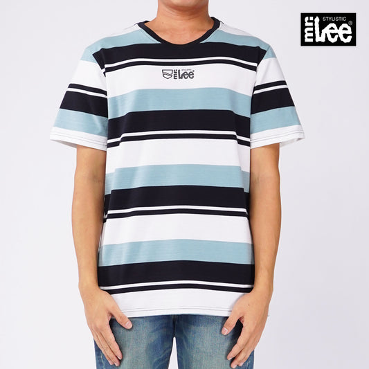 Stylistic Mr. Lee Men's Basic Tees Missed Lycra Fabric Semi body Fit 115162 (Black)