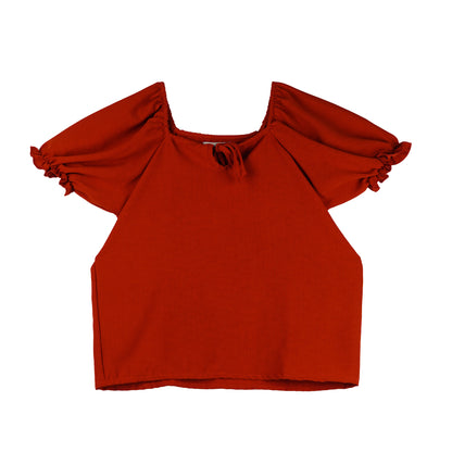 RRJ Ladies Basic Tees Boxy Fitting Special Fabric 163560-U (Rust)