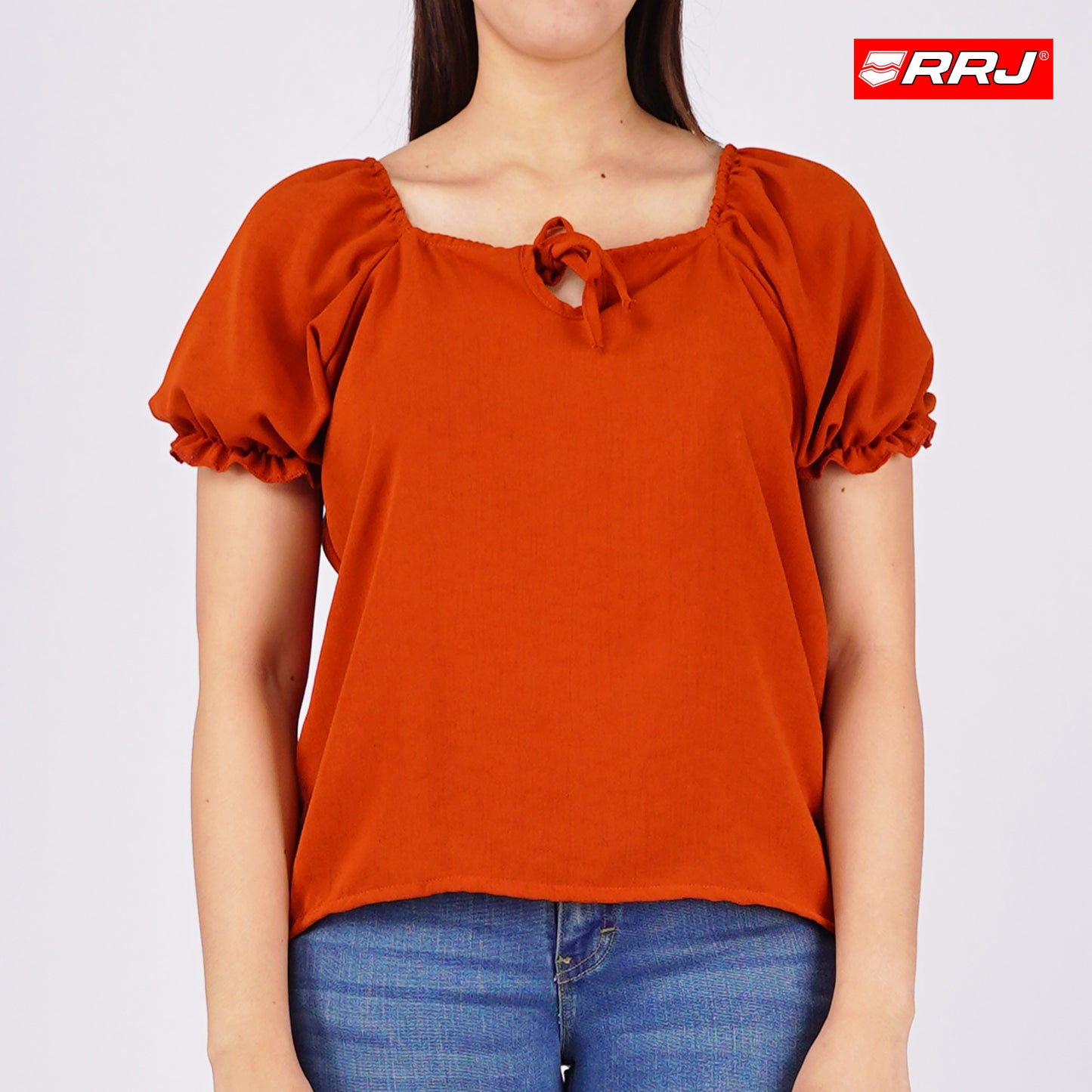 RRJ Ladies Basic Tees Boxy Fitting Special Fabric 163560-U (Rust)