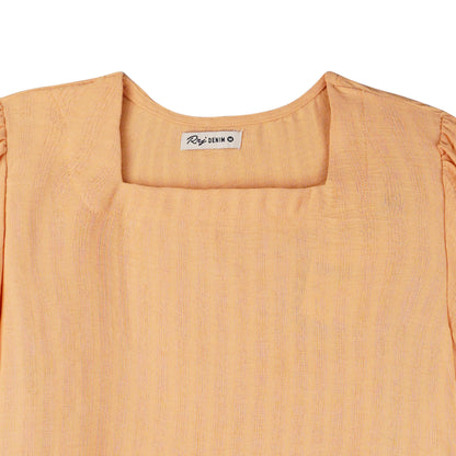 RRJ Ladies Basic Tees Boxy Fitting Special Fabric 163805-U (Peach)