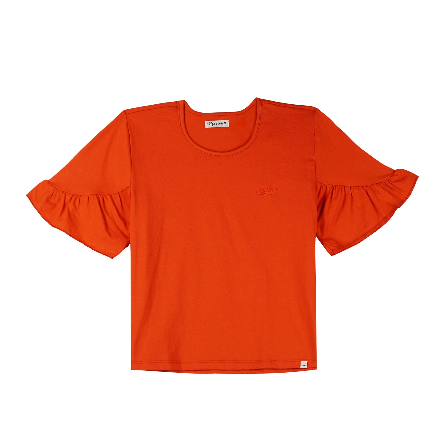 RRJ Ladies Basic Tees Boxy Fitting CVC Jersey Fabric 151562-U (Orange)