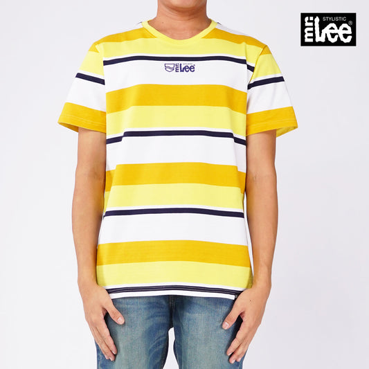 Stylistic Mr. Lee Men's Basic Tees Missed Lycra Fabric Semi body Fit 115162 (Yellow)