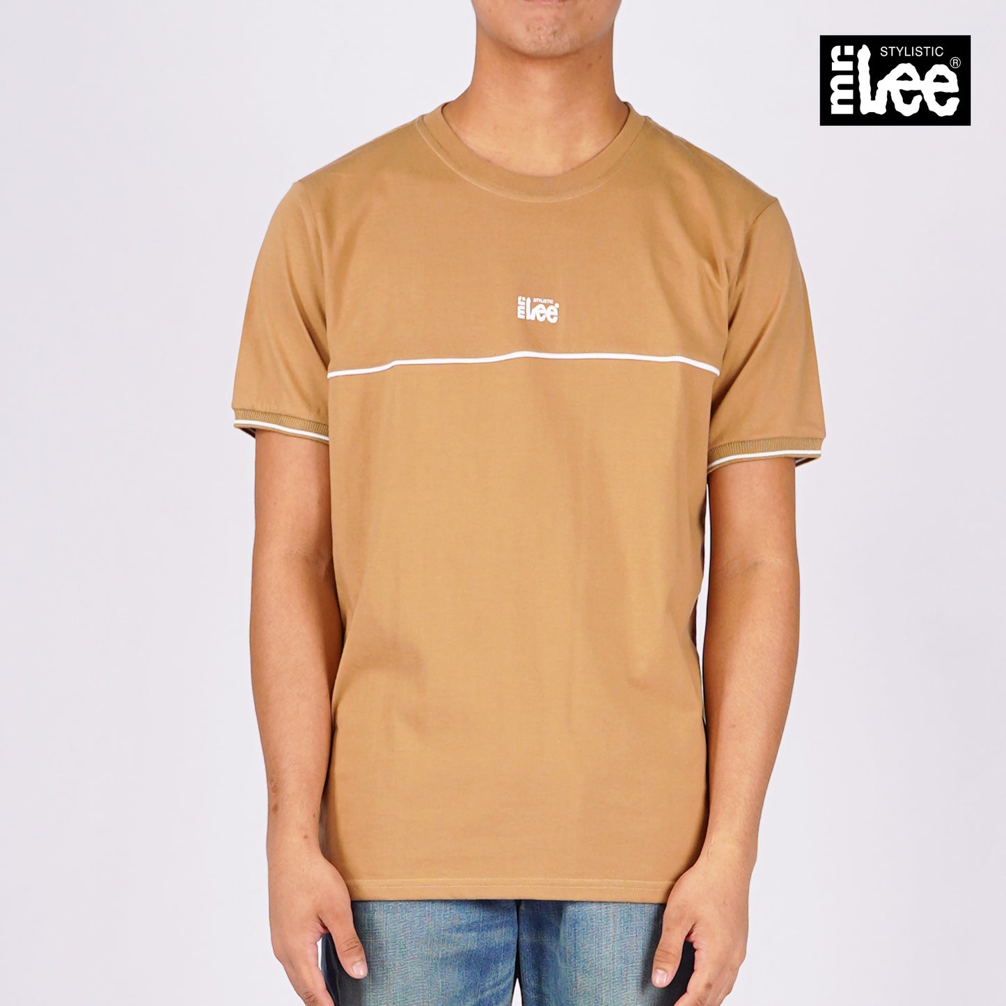 Stylistic Mr. Lee Men's Basic Tees Semi body Fit 162291-U (Tiger Eye)