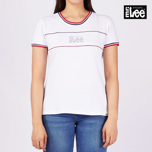 Stylistic Mr. Lee Ladies Basic Tees Missed Lycra Fabric Regular Fit 102313 (White)