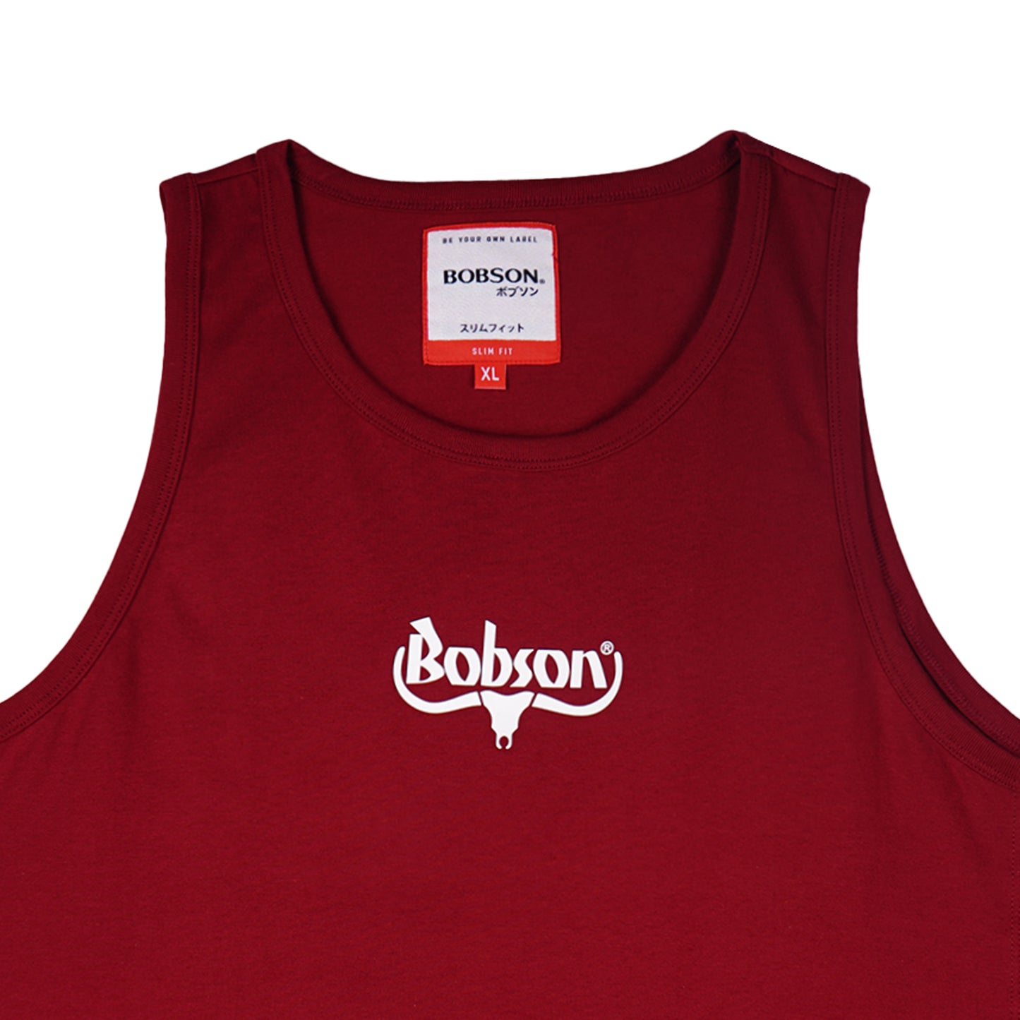 Bobson Japanese Men's Basic Tank Top Slim Fit 125558 (Maroon)