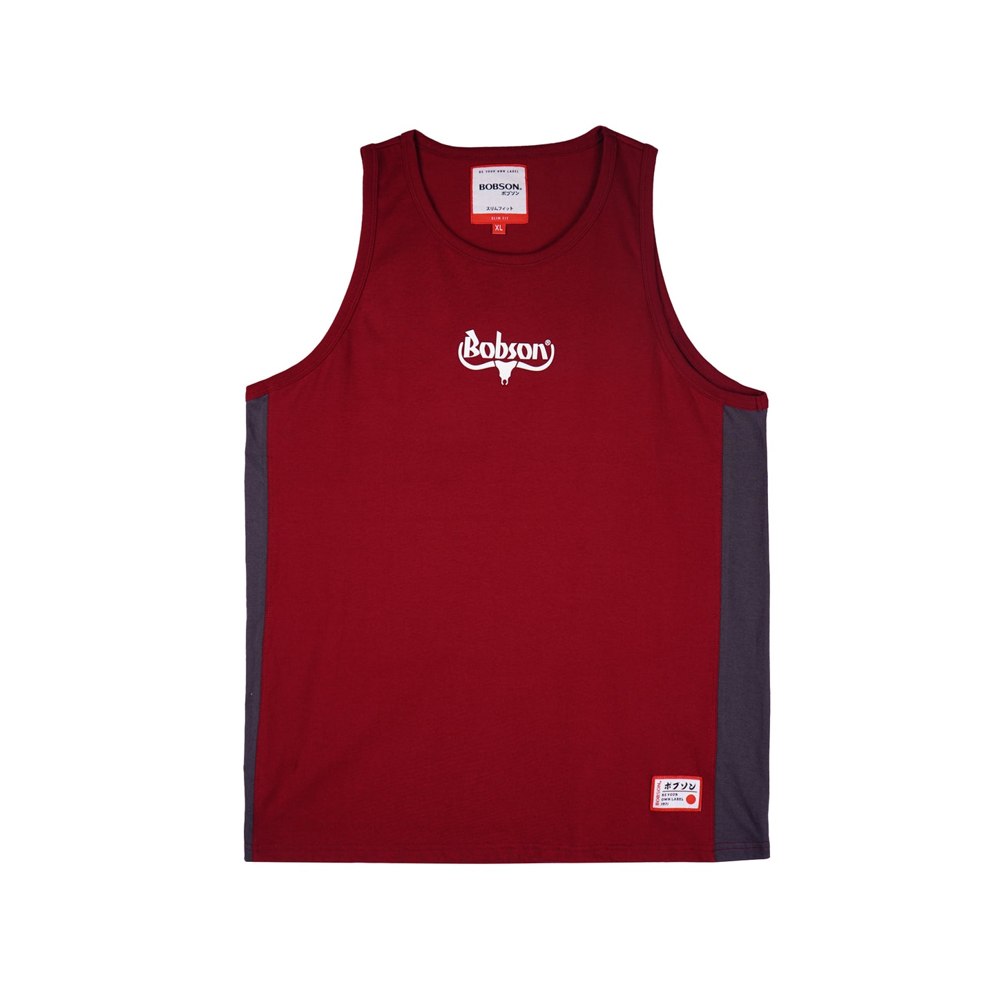 Bobson Japanese Men's Basic Tank Top Slim Fit 125558 (Maroon)