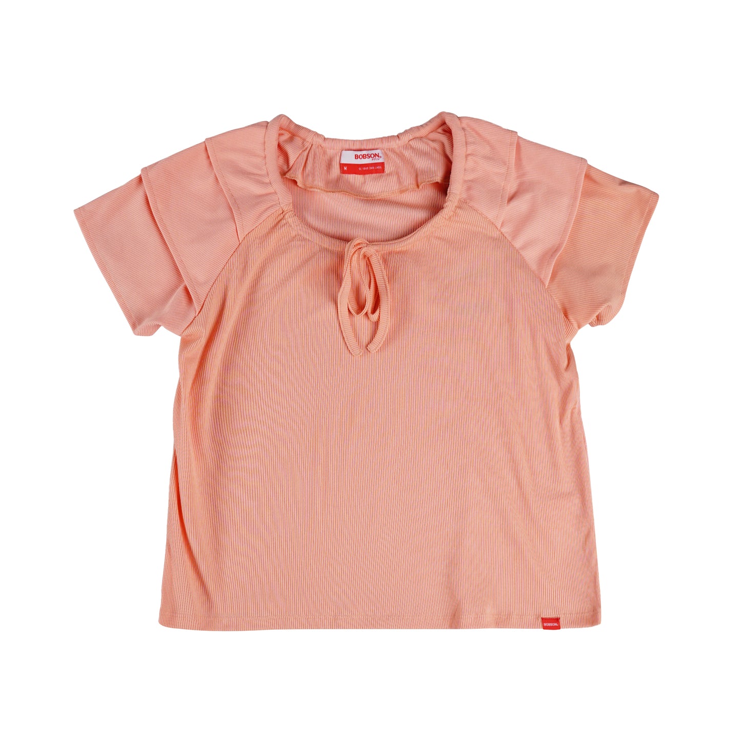 Bobson Japanese Ladies Basic Tees Boxy Fit 163640-U (Coral)