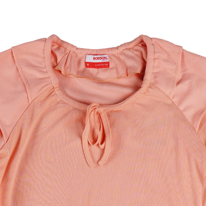 Bobson Japanese Ladies Basic Tees Boxy Fit 163640-U (Coral)