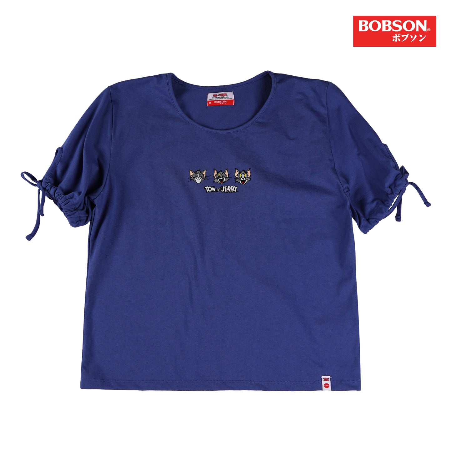 Bobson Japanese X Tom and Jerry Ladies Basic Tees Boxy Fit 163264-U (Blue)