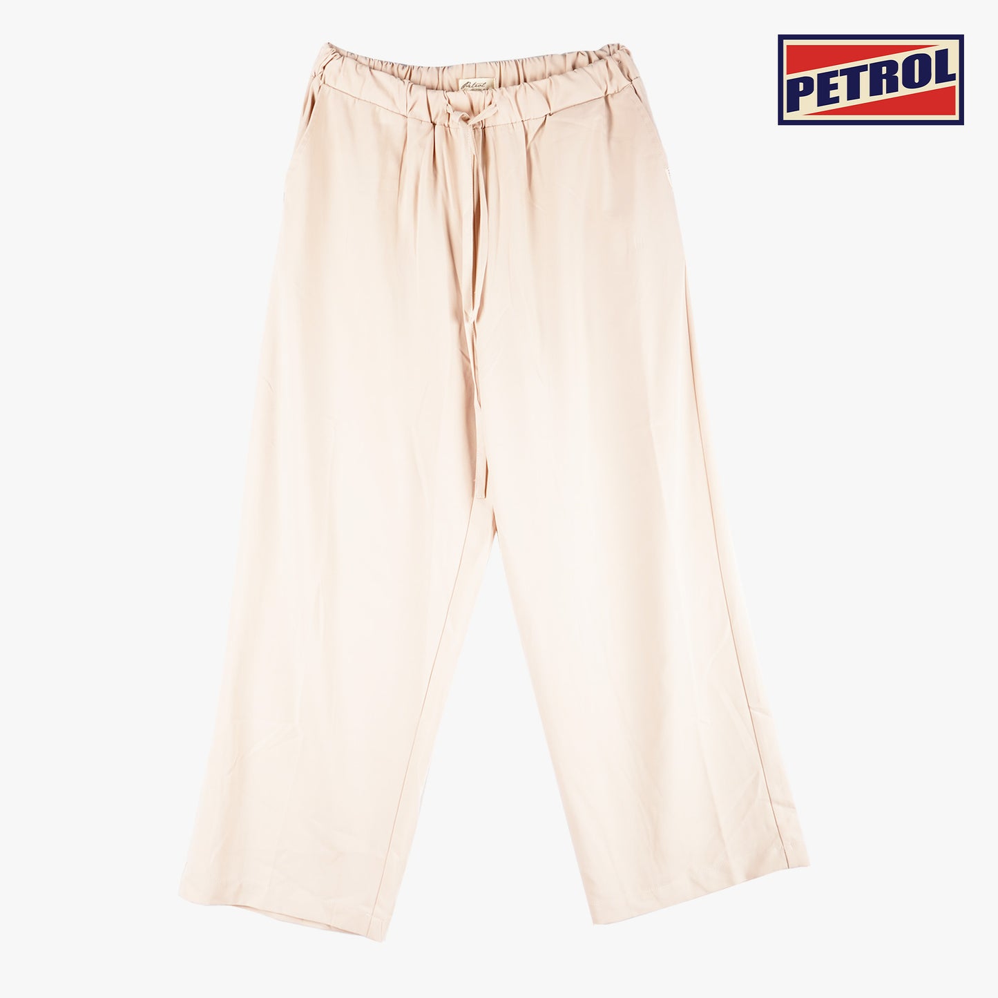 Petrol Ladies Basic Non-Denim Drawstring Pants Mid-Rise Rinse Wash Fabric 156737 (Khaki)