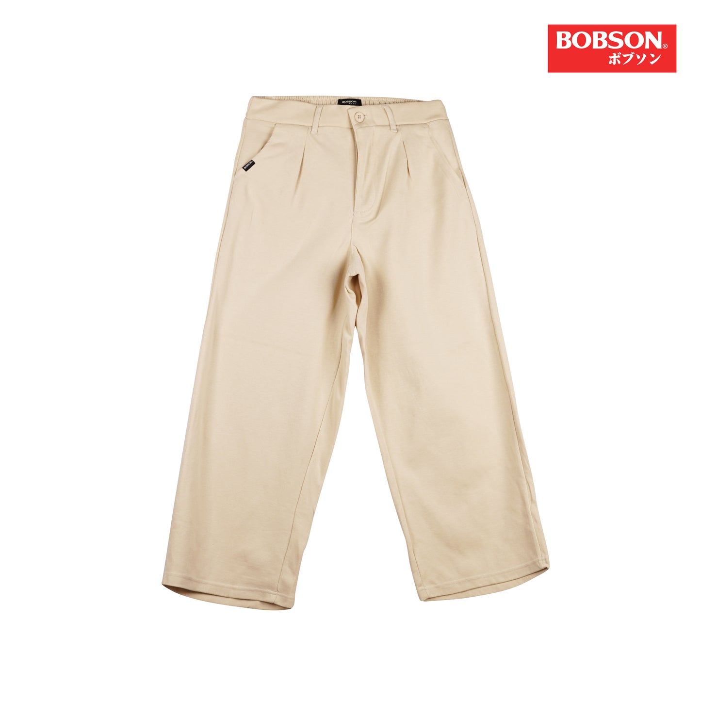 Bobson Japanese Ladies Basic Non-Denim Wideleg Pants 157489 (Cream)