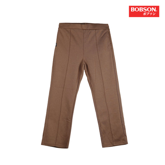 Bobson Japanese Ladies Basic Non-Denim Flared Pants 157463 (Brown)