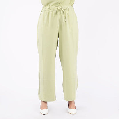 Petrol Ladies Basic Non-Denim Drawstring Pants Mid-Rise Rinse Wash Fabric 156737 (Sage Green)