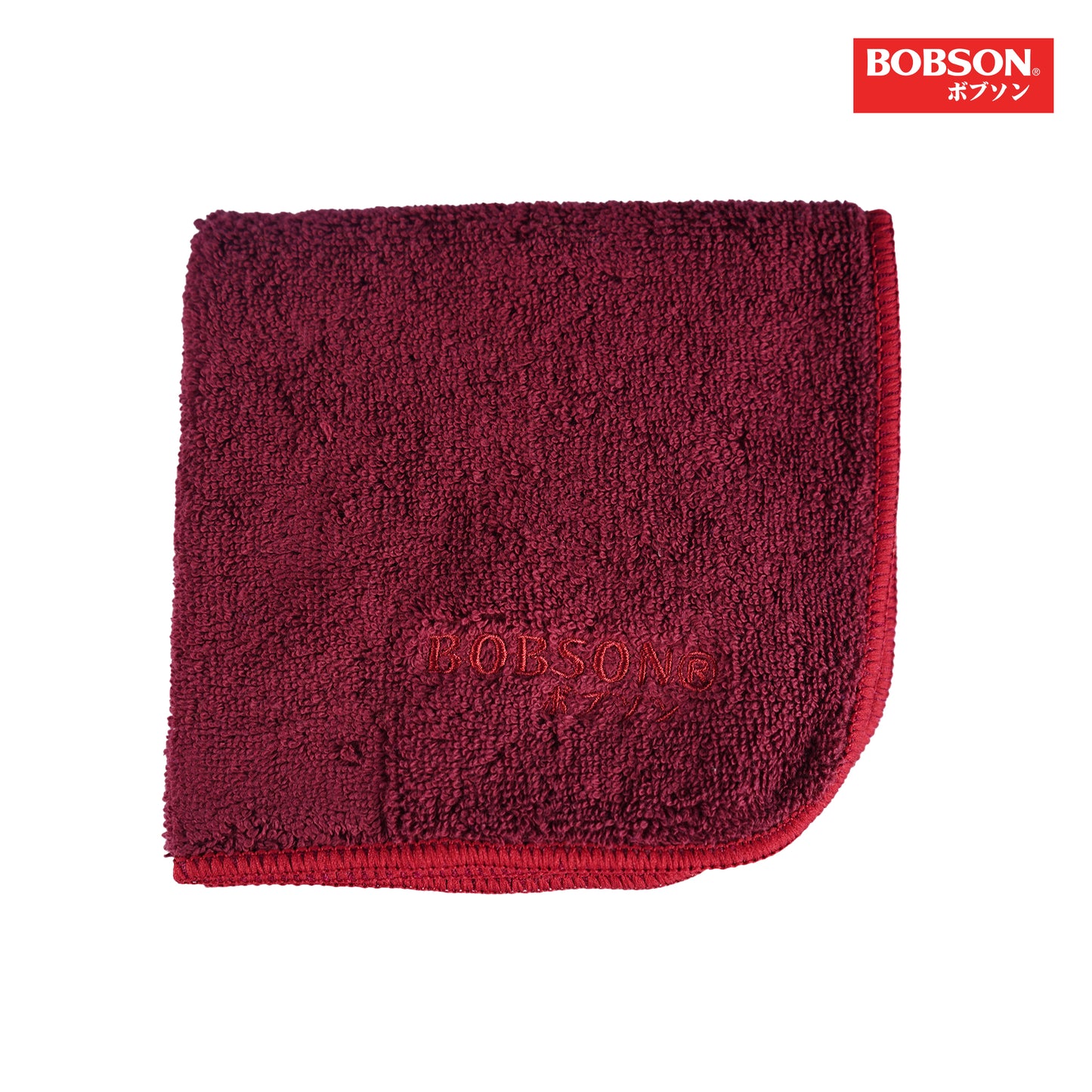 Bobson Japanese Men's Basic Accessories Face Towel 160024 (Scarlet)