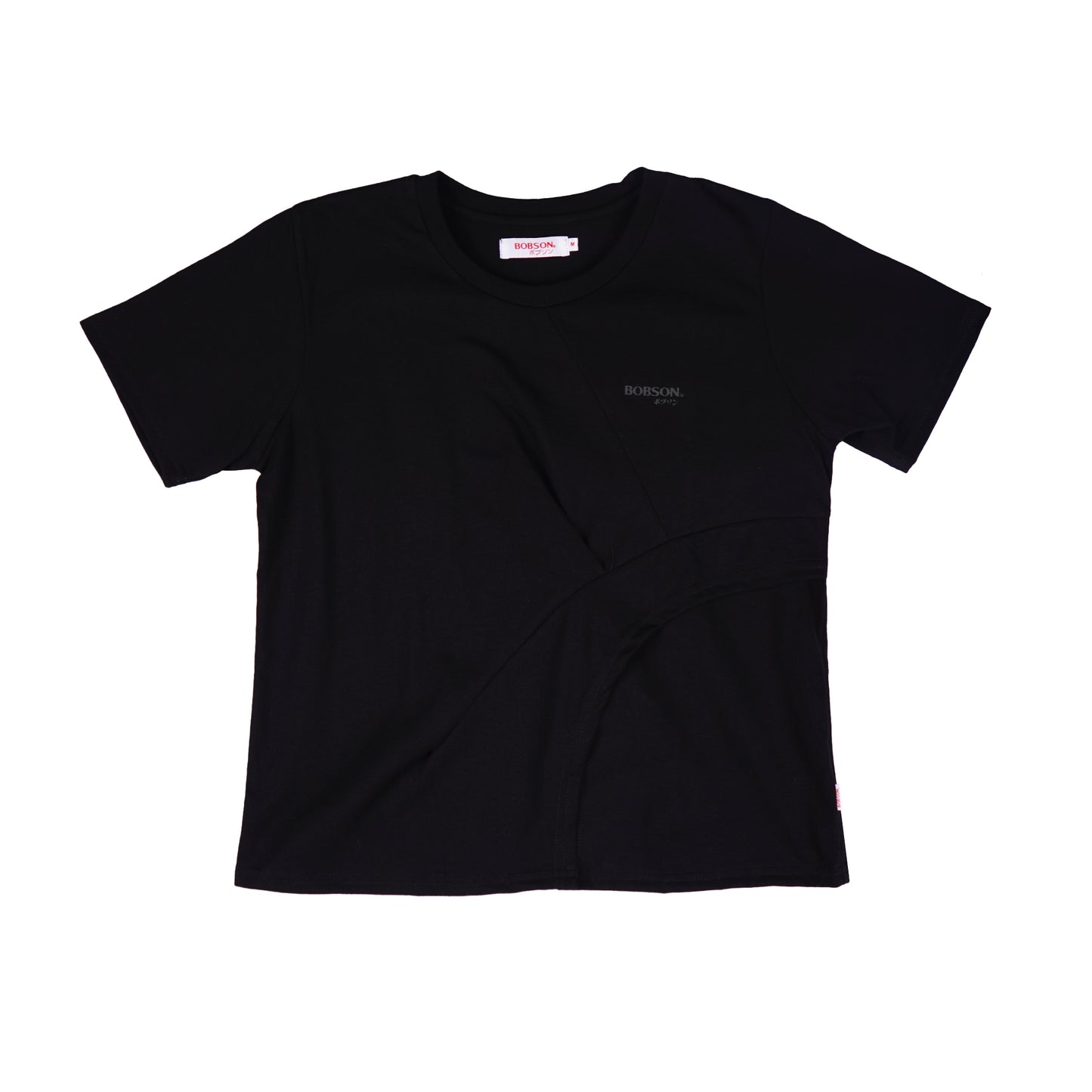 Bobson Japanese Ladies Basic Tees Boxy Fit 160272 (Black)