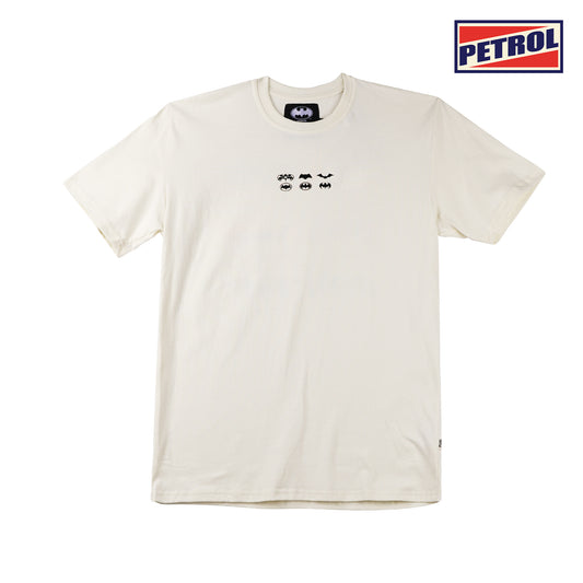 Petrol x Batman Men's Basic Tees Slim Fitting CVC Jersey Fabric 163122-U (Beige)