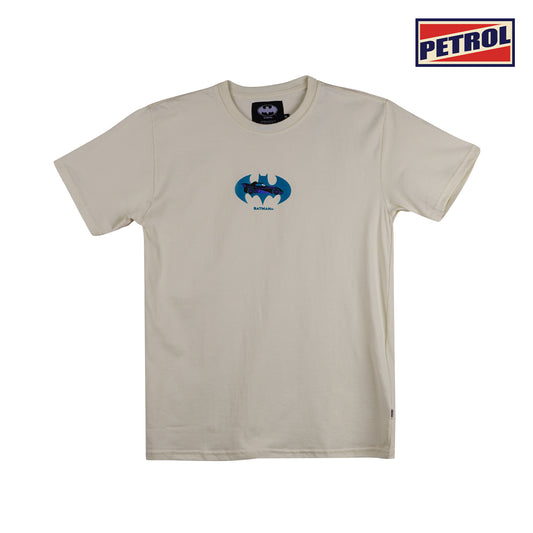 Petrol x Batman Men's Basic Tees Slim Fitting CVC Jersey Fabric 162732-U (Beige)