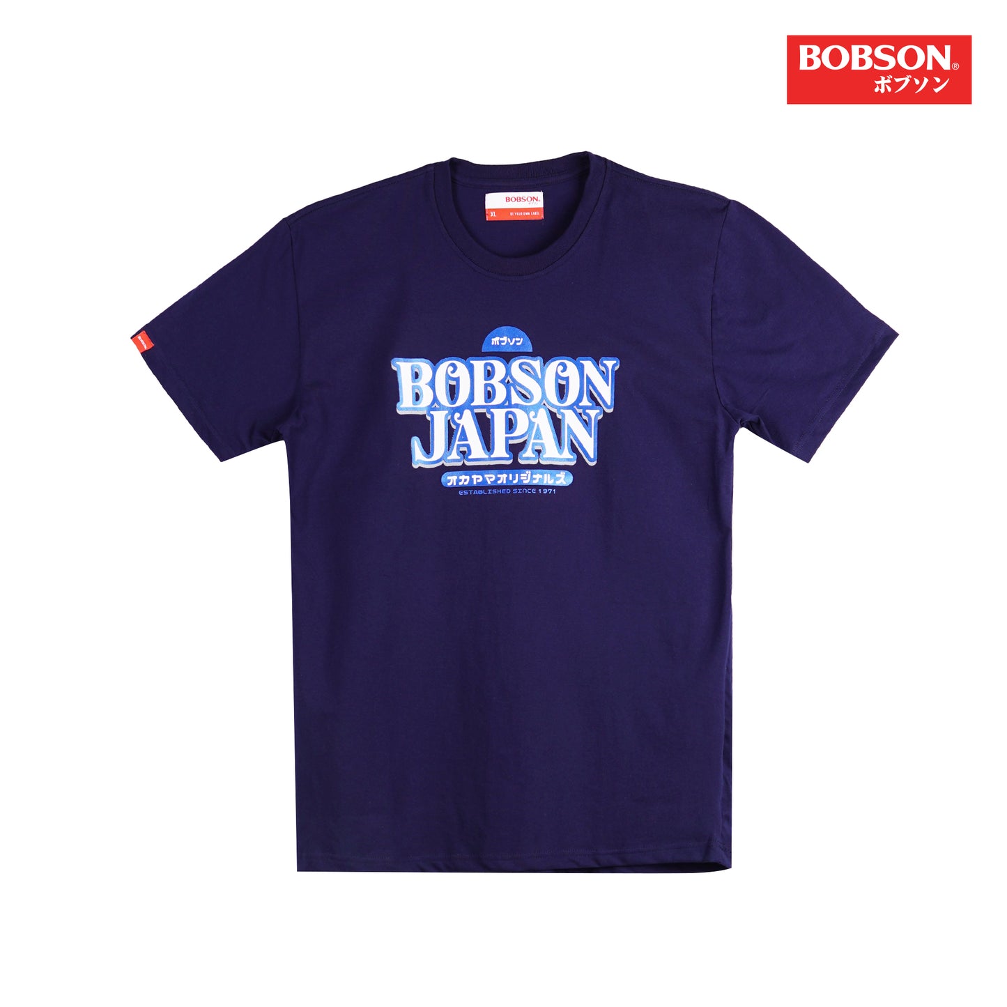 Bobson Japanese Men's Basic Tees Slim Fit 160086-U (Navy)