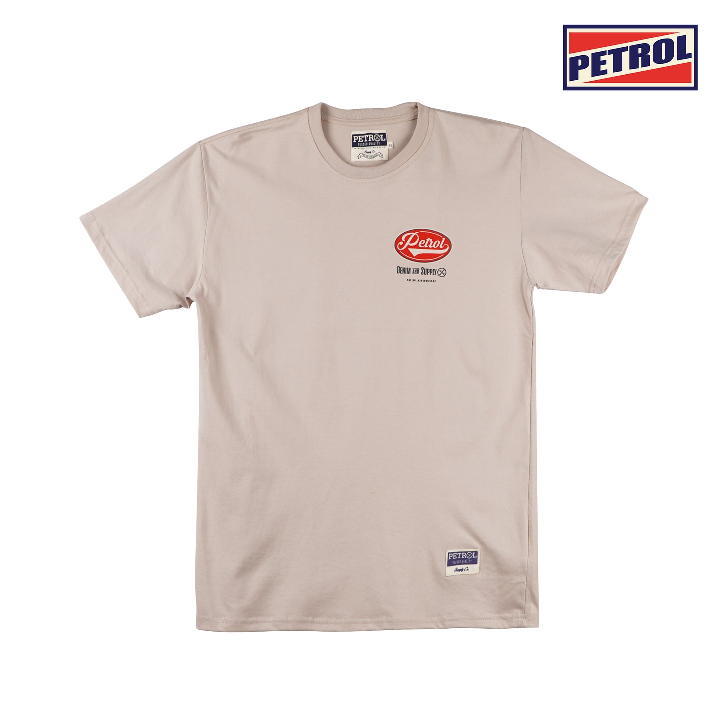 Petrol Men's Basic Tees Slim Fitting CVC Jersey Fabric 163782-U (Sand)