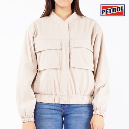 Petrol Ladies Basic Jacket Boxy Fitting Water Proof Twill Fabric 164185 (Beige)