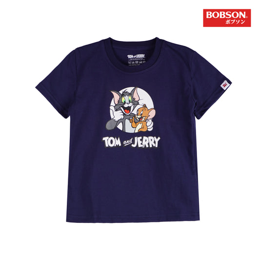 Bobson Japanese X Tom and Jerry Children's Wear Toodler Basic Tees Regular Fit 166437-U (Navy)