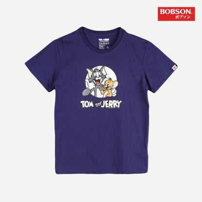 Bobson Japanese X Tom and Jerry Children's Wear Kid's Basic Tees Regular Fit 166431-U (Navy)