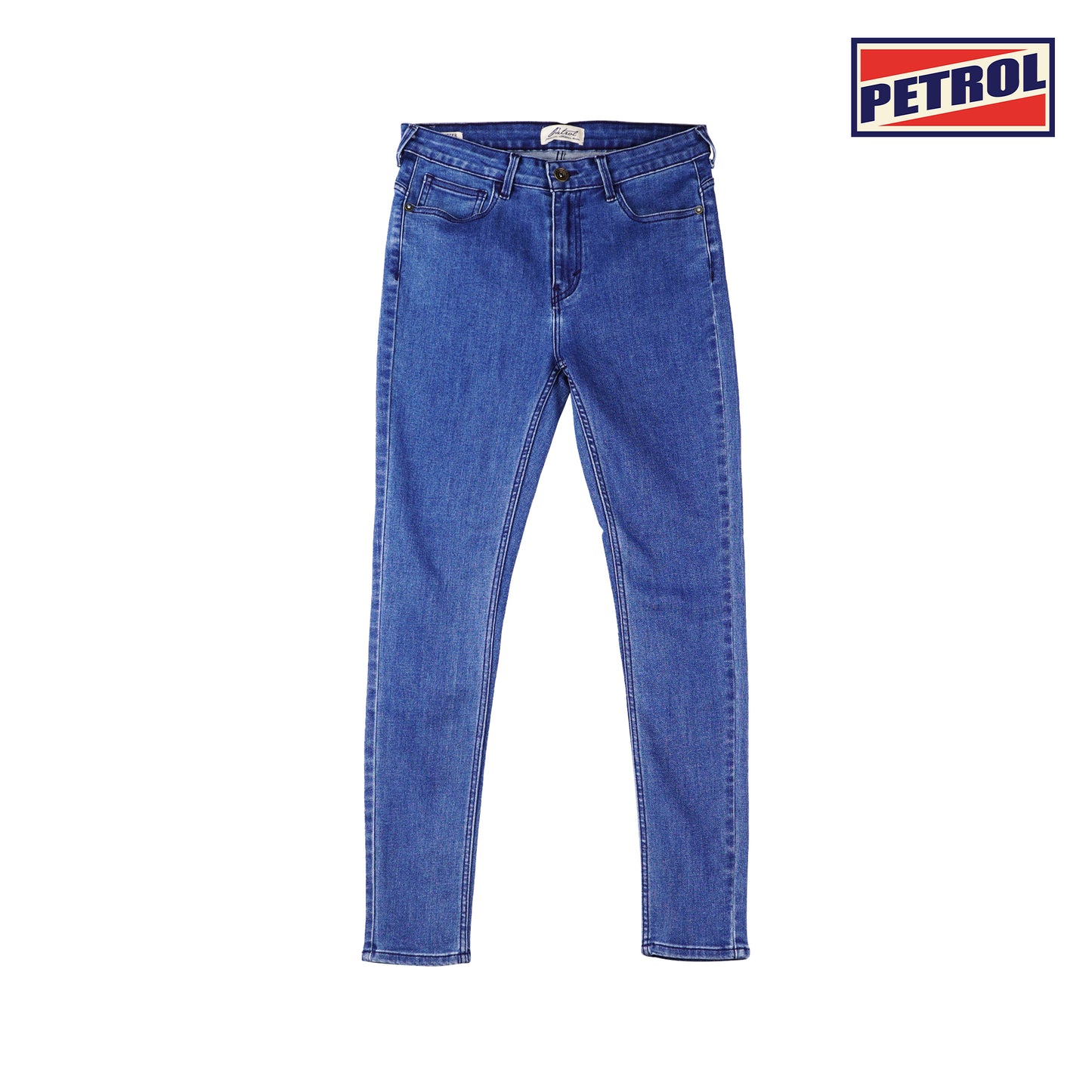 Petrol Ladies Basic Denim Superskinny Fitting Hi-Rise Enzyme Wash Fabric 167506 (Medium Shade)