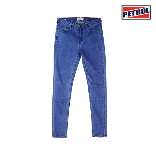 Petrol Ladies Basic Denim Superskinny Fitting Hi-Rise Enzyme Wash Fabric 167506 (Medium Shade)