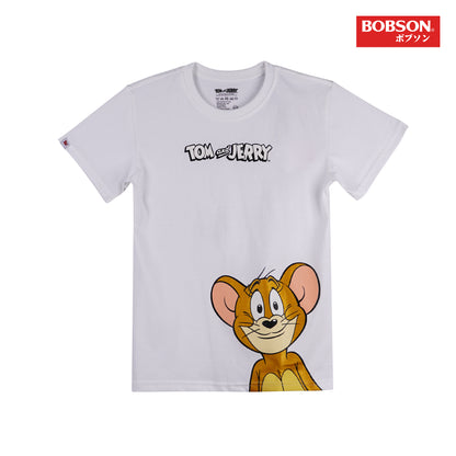 Bobson Japanese X Tom and Jerry Children's Wear Kid's Basic Tees Regular Fit 166420-U (White)