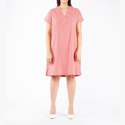 RRJ Ladies Basic Dress Loose Fitting Special Fabric 143436 (Old Rose)