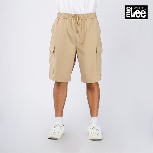 Stylistic Mr. Lee Men's Basic Non-Denim Cargo Short Mid Waist 145239 (Tan)