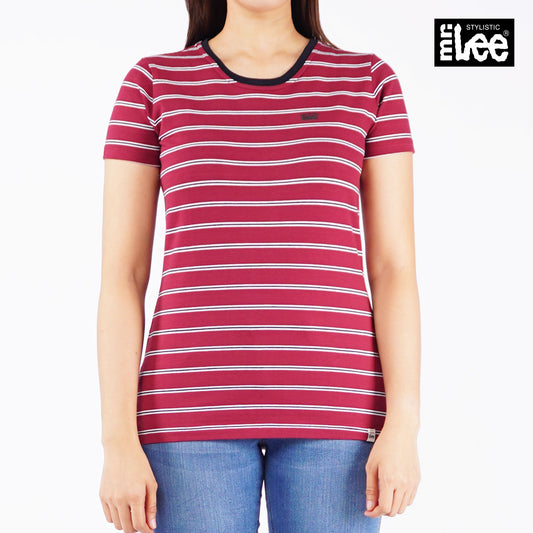 Stylistic Mr. Lee Ladies Basic Tees Regular Fit 112225 (Maroon)