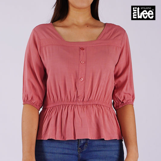 Stylistic Mr. Lee Ladies Basic Woven Shirt Relaxed Fit 160333 (Peach)