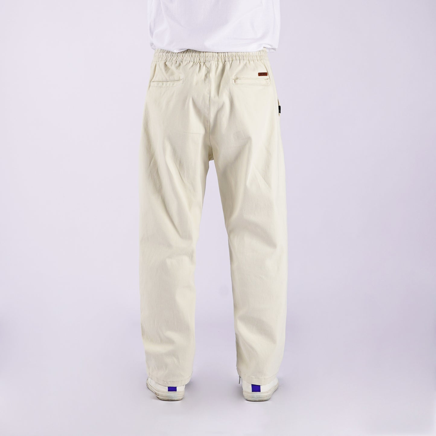 Petrol Men's Basic Non-Denim Ankle Pants Mid-Rise Rinse Wash Fabric 164830 (Cream)