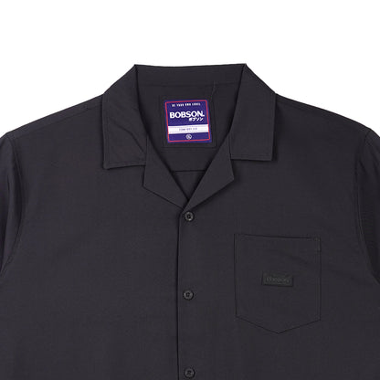 Bobson Japanese Men's Basic Woven Shirt Comfort Fit 156461-U (Black)