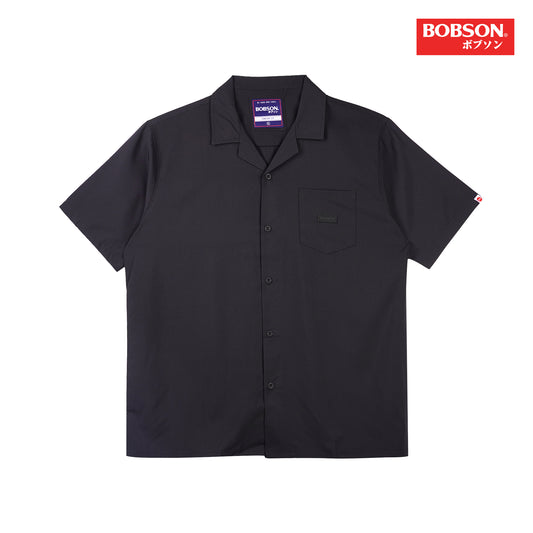 Bobson Japanese Men's Basic Woven Shirt Comfort Fit 156461-U (Black)