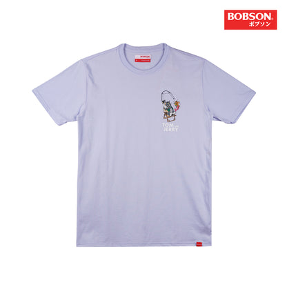 Bobson Japanese X Tom and Jerry with Back Print Men's Basic Tees Comfort Fit 167639-U (Heather)