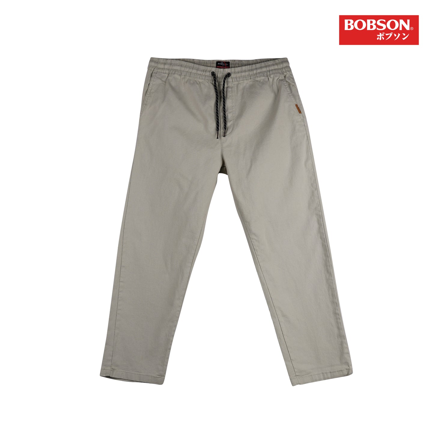 Bobson Japanese Men's Basic Denim Bankle Pants Mid Waist 165552 (Light Gray)