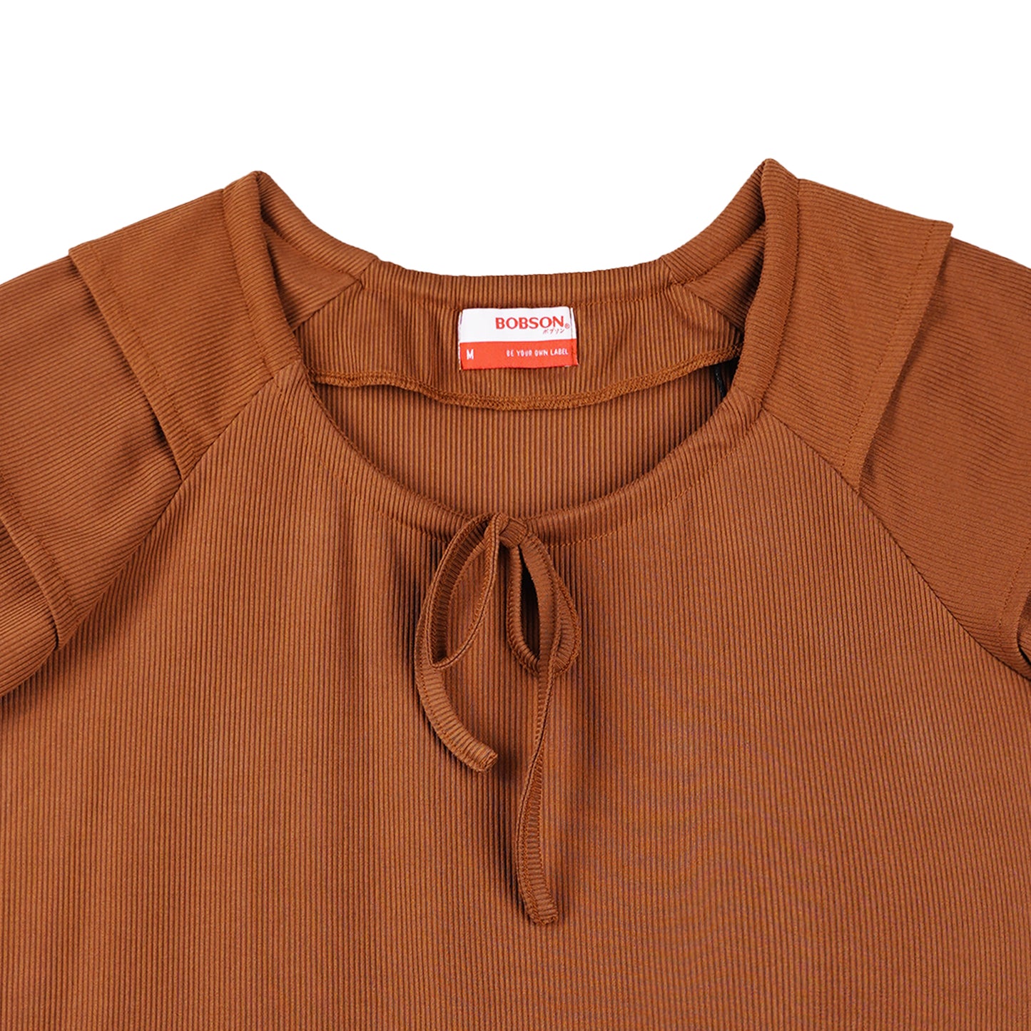 Bobson Japanese Ladies Basic Tees Boxy Fit 163640-U (Brown)