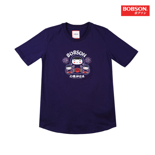 Bobson Japanese Ladies Basic Tees Relaxed Fit 160119 (Navy)