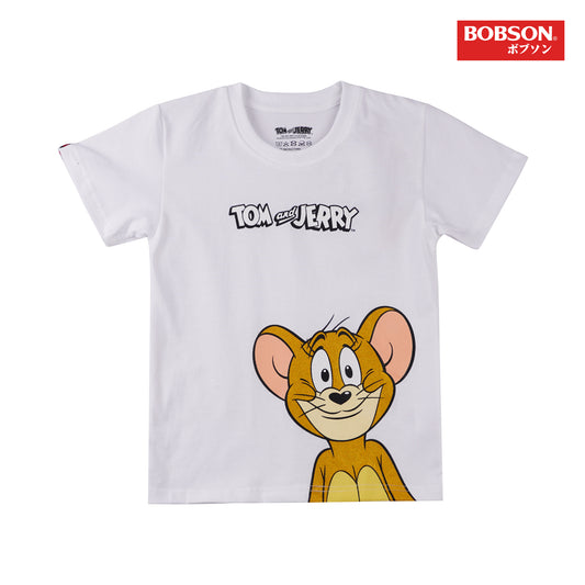 Bobson Japanese X Tom and Jerry Children's Wear Toddler Basic Tees Regular Fit 166426-U (White)