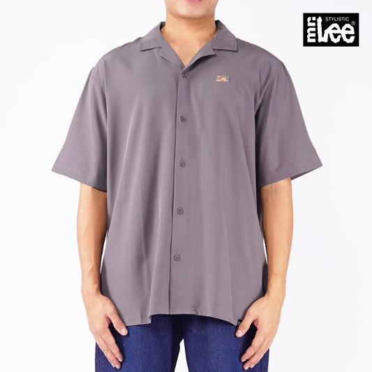 Stylistic Mr. Lee Men's Basic Woven Shirt Comfort Fit 156307-U (Charcoal Gray)