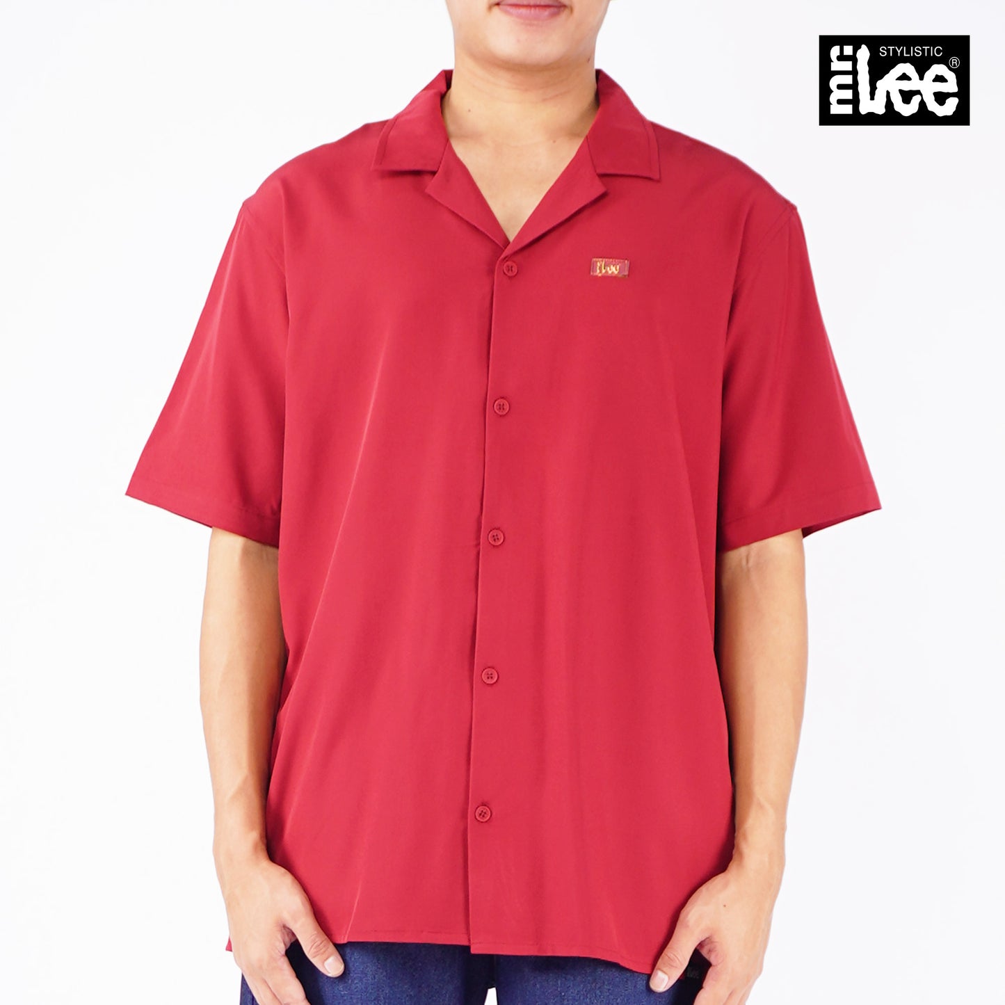 Stylistic Mr. Lee Men's Basic Woven Shirt Comfort Fit 156307-U (Maroon)