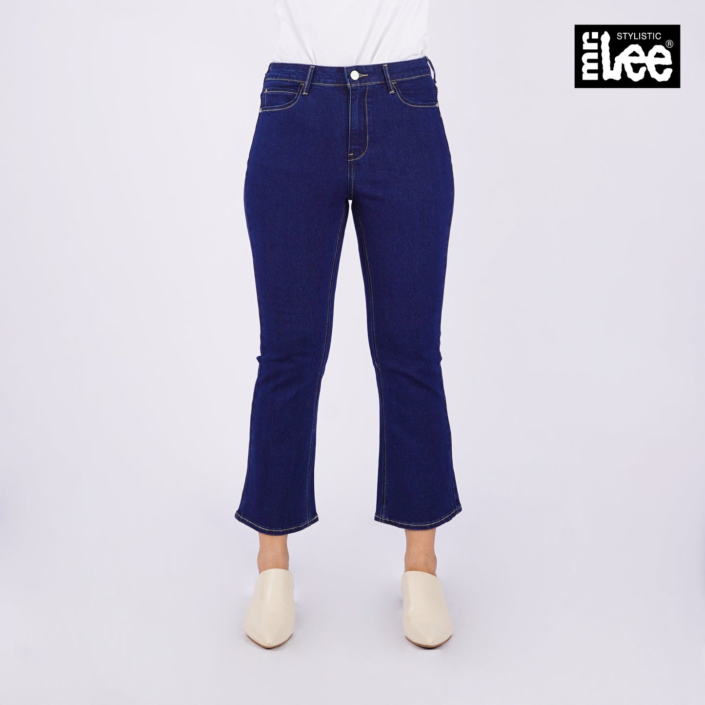 Stylistic Mr. Lee Ladies Basic Denim Flared Jeans 167656 (Dark Shade)