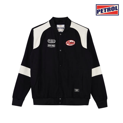 Petrol Men's Basic Jacket Regular Fitting Bull Twill Fabric 159150 (Black)