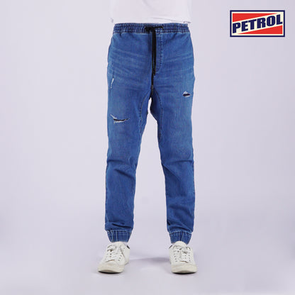 Petrol Men's Basic Denim Jogger Jeans Mid-Rise Fitting Enzyme Bleach with Demo 166163 (Light Shade)