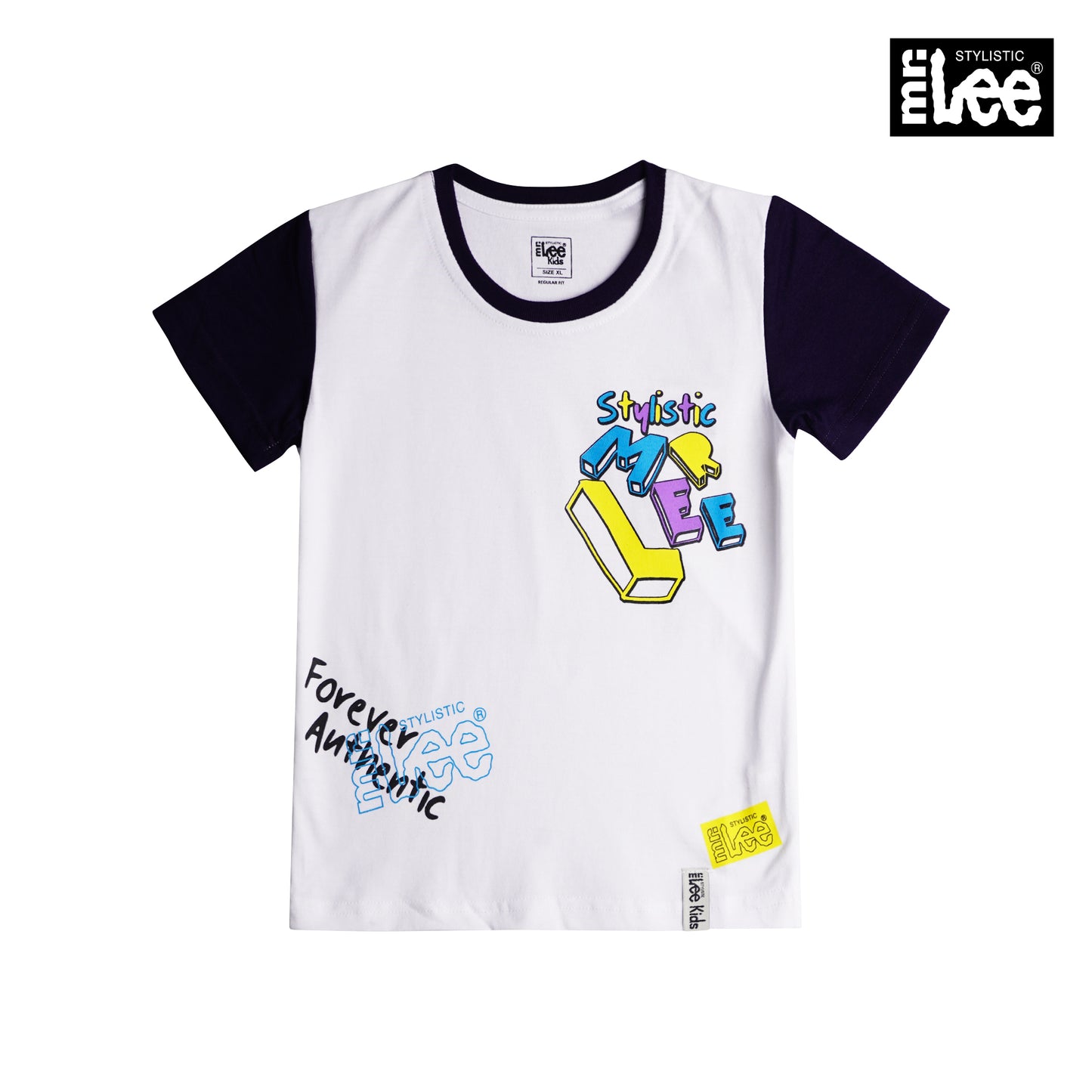 Stylistic Mr. Lee Children's Wear Toddler Basic Tees Regular Fit 163297-U (Navy White)