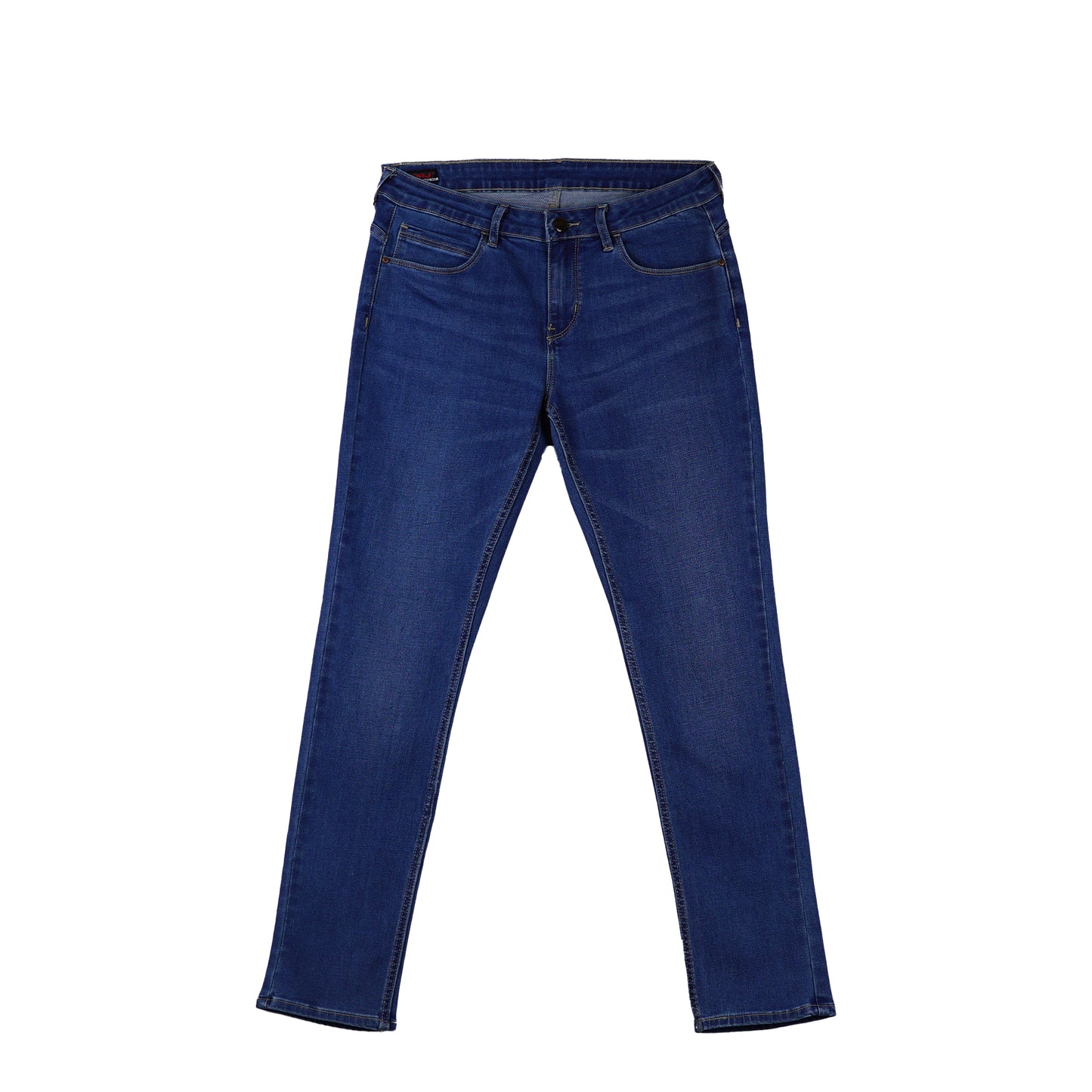 RRJ Ladies Basic Denim Pants Mid-Rise Slim Fitting Extreme with Details Fabric 167383 (Light Shade)