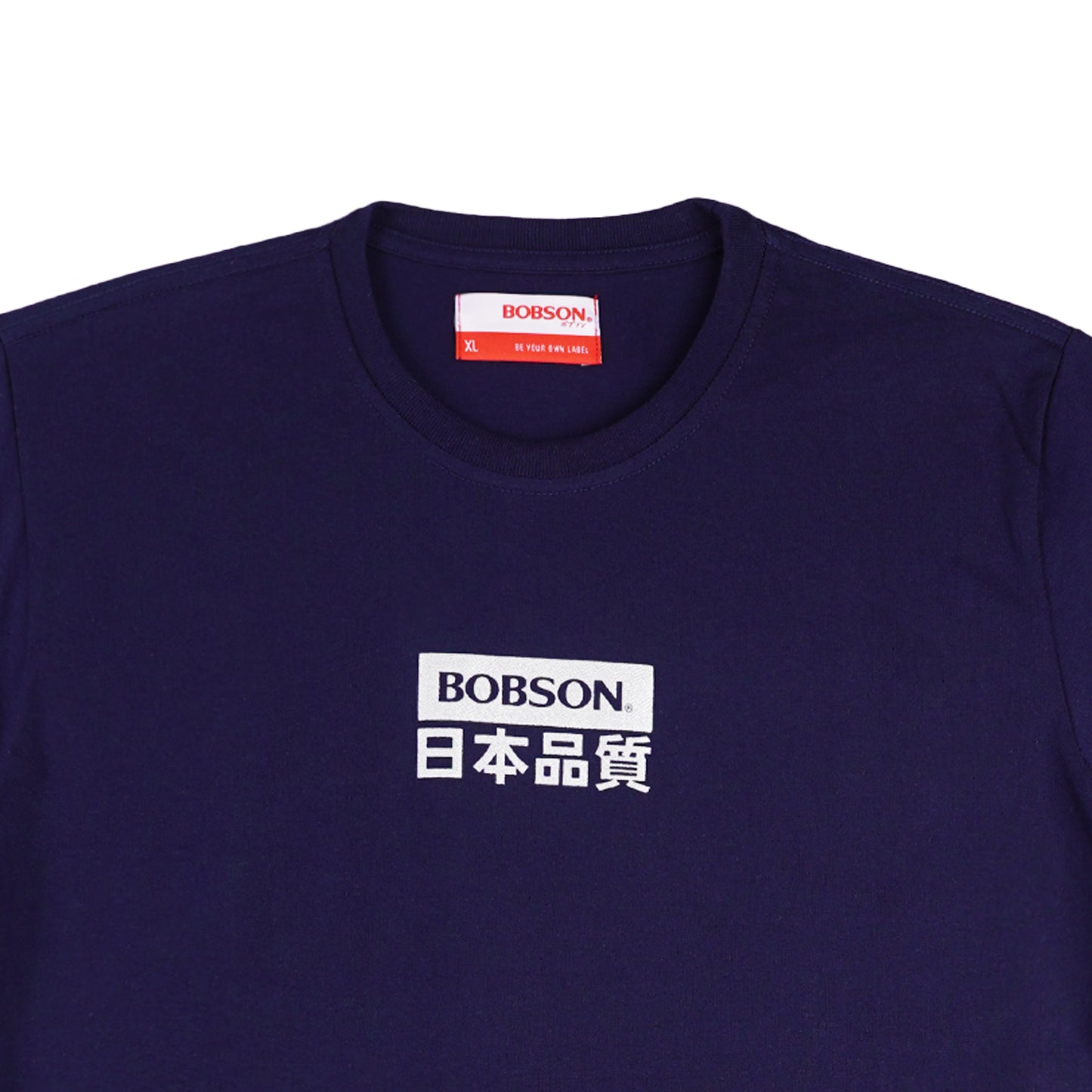 Bobson Japanese Men's Basic Tees Slim Fit 165111-U (Navy)